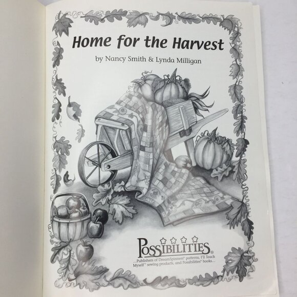 Vintage 2000 Home For The Harvest Patchwork Applique Nancy Smith Lynda Milligan - Picture 2 of 13